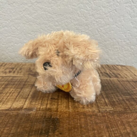Oriental Trading Company Dog 5 Inch Plush #1 Collar Tan Brown Lab Realistic Toy - Picture 3 of 8